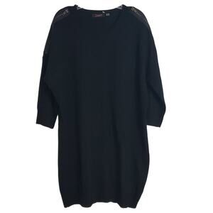 Dex Black Sweater Dress/Tunic, M